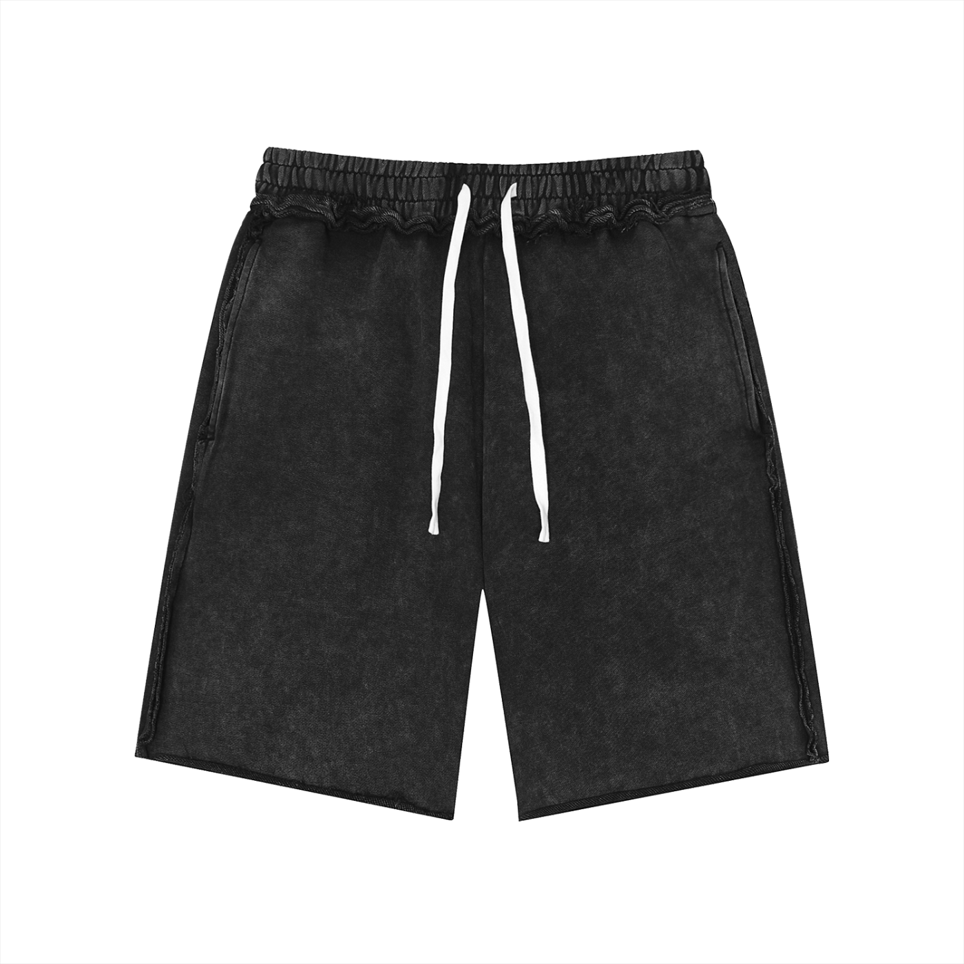 Mineral Wash Raw Edge Shorts