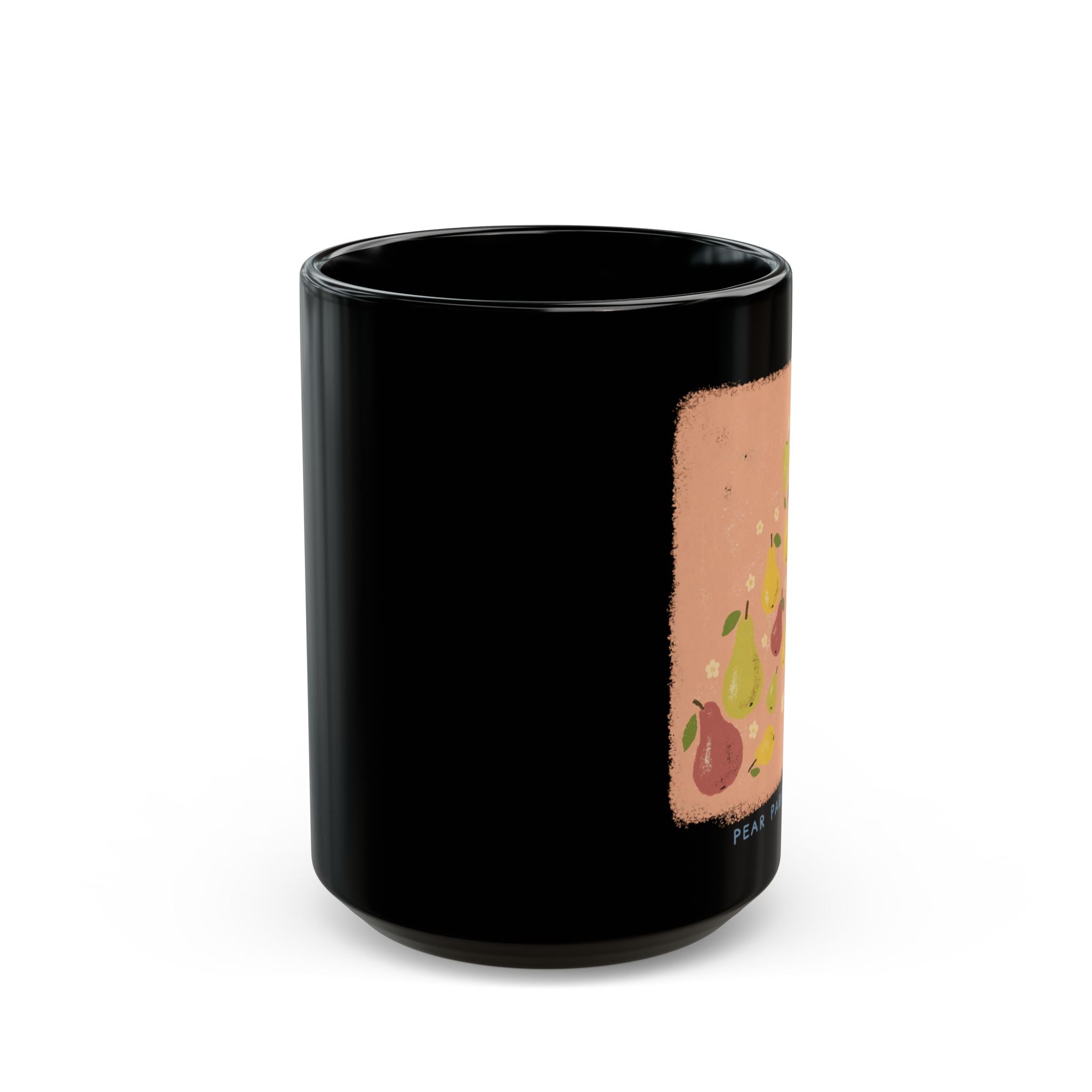 Pear Parade Black Coffee Mug 15oz