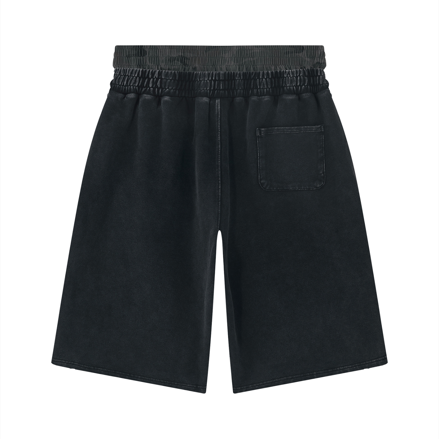 Vintage Wash Distressed Wide Leg Shorts