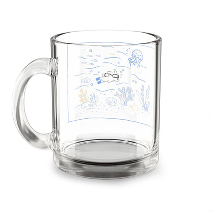 Underwater Scene Glass Mug 10oz