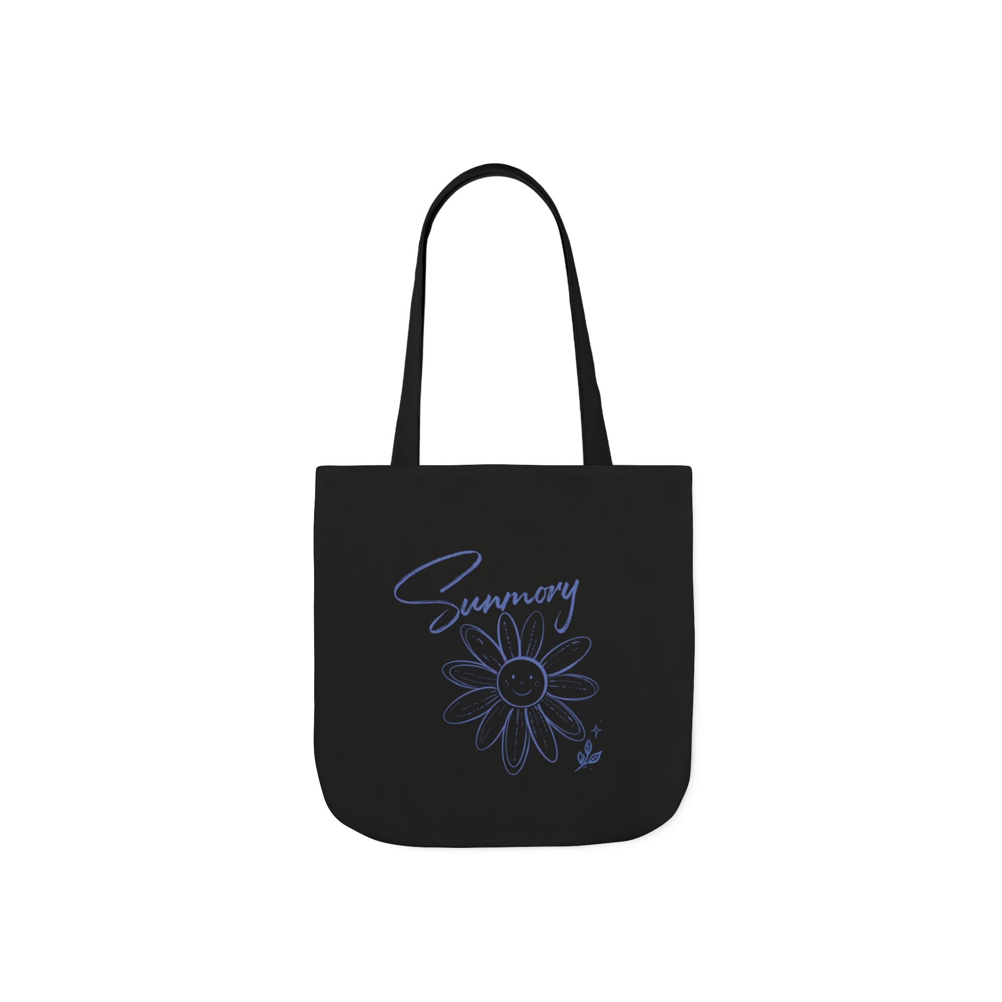 Summery Floral Tote Bag — Script Daisy Canvas Tote