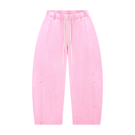 Mineral Wash Barrel Leg Pants
