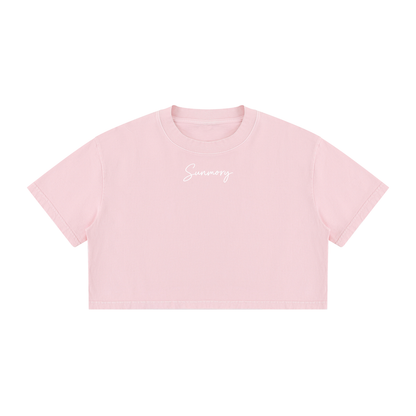 Mineral Wash Cotton Crop T-Shirt