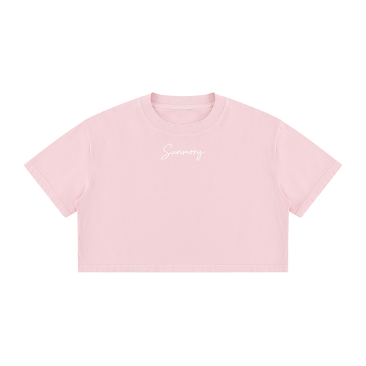 Mineral Wash Cotton Crop T-Shirt
