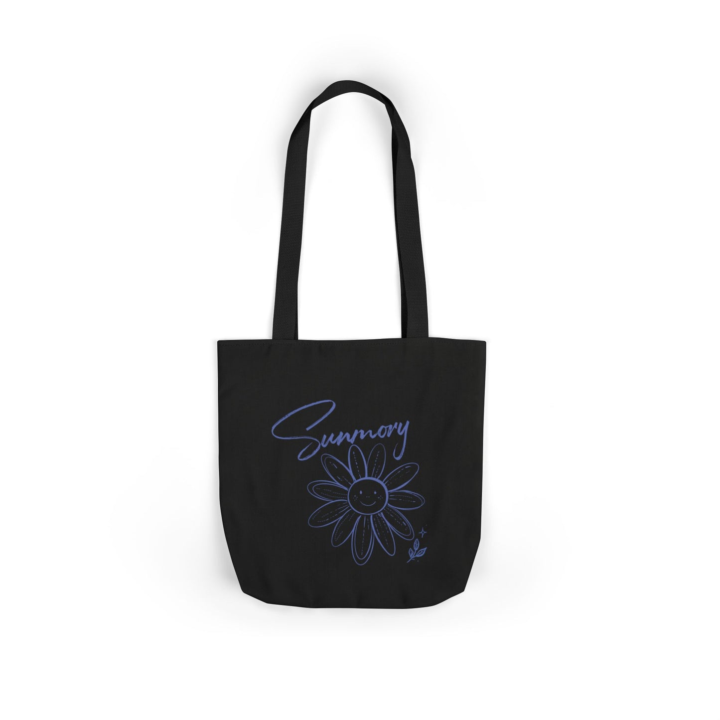 Summery Floral Tote Bag — Script Daisy Canvas Tote