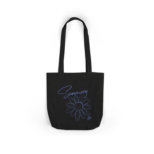 Summery Floral Tote Bag — Script Daisy Canvas Tote