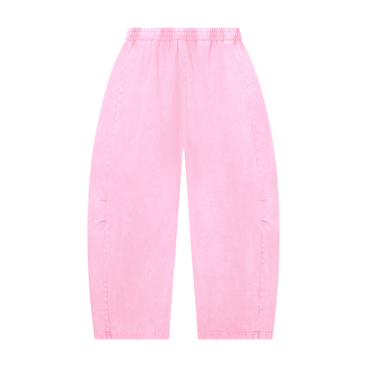 Mineral Wash Barrel Leg Pants