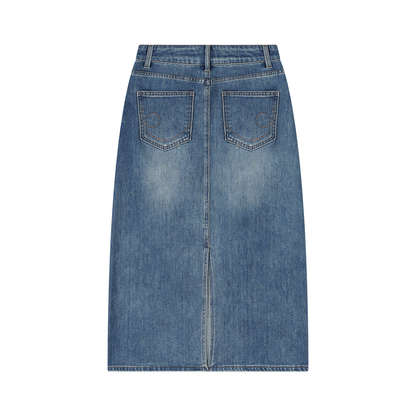 Women’s Vintage Wash Denim Skirt