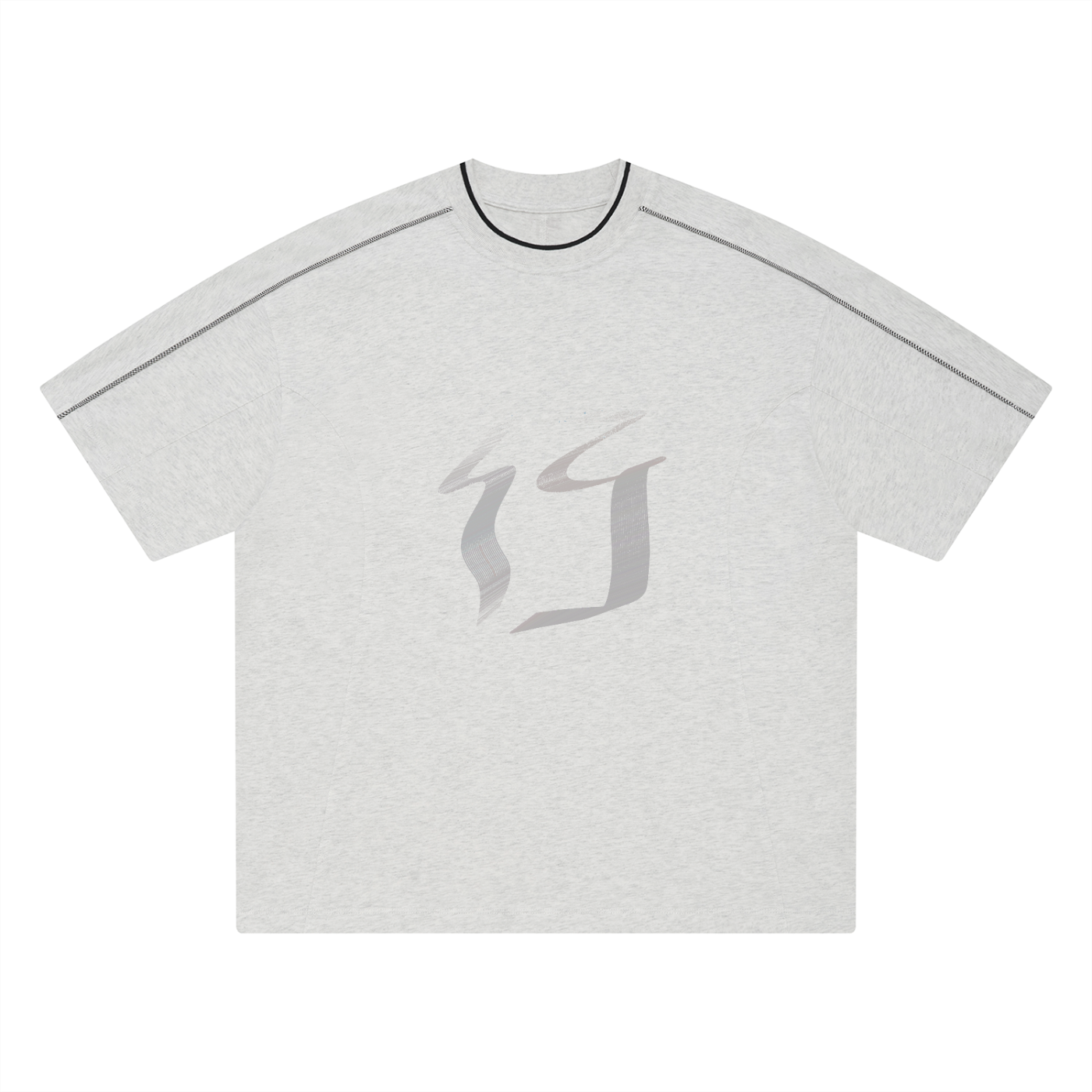 Oversized Contrast Tape T-Shirt