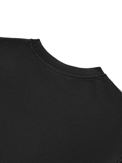 Snow Washed Raw Edge Crop Top