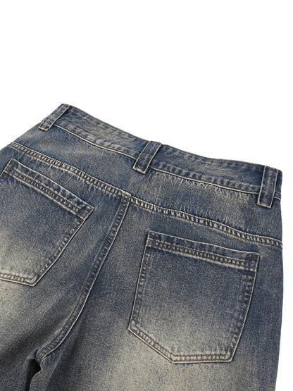 Vintage Wash Baggy Denim Shorts