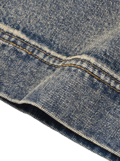 Vintage Wash Baggy Denim Shorts