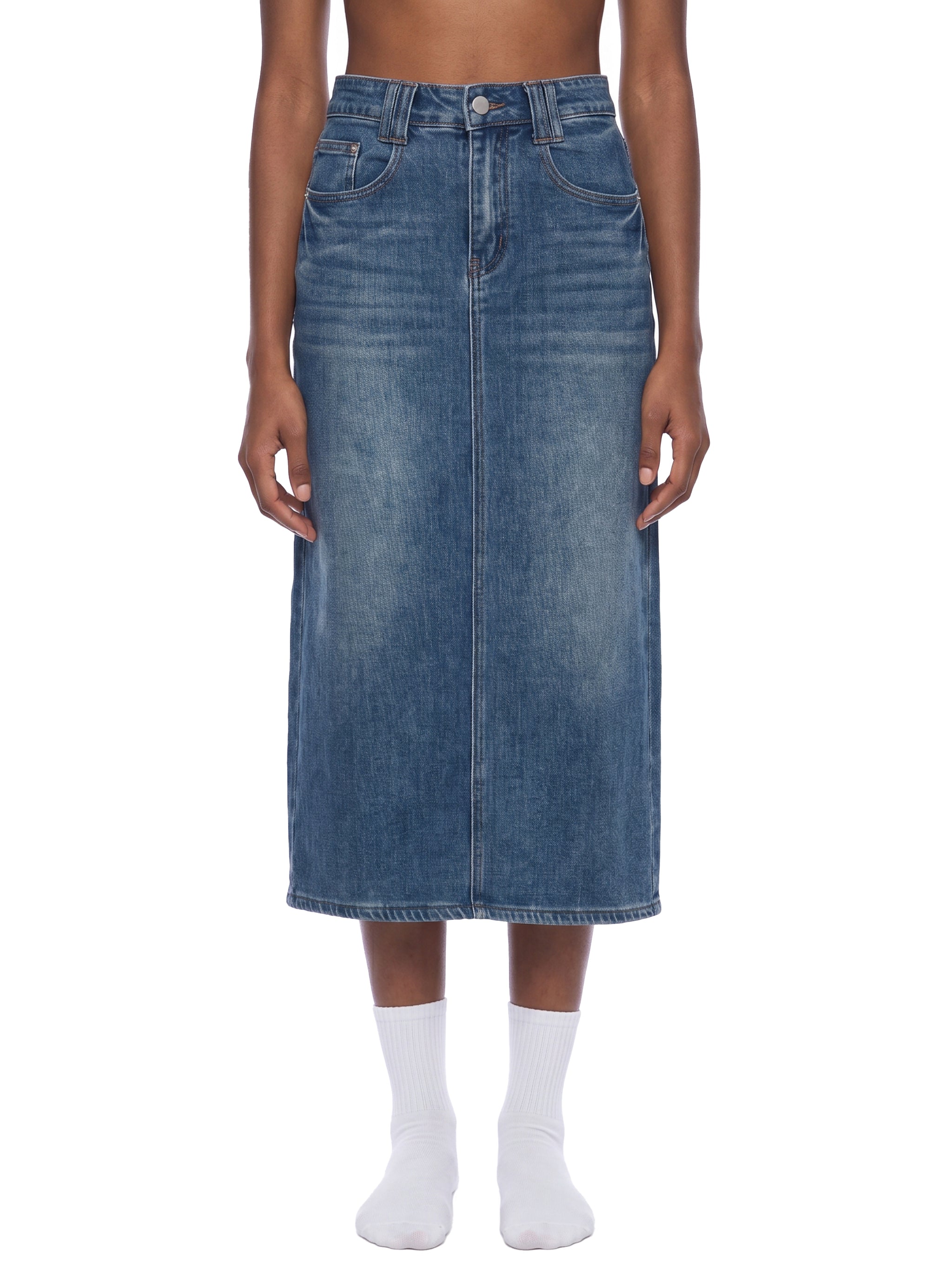 Women’s Vintage Wash Denim Skirt