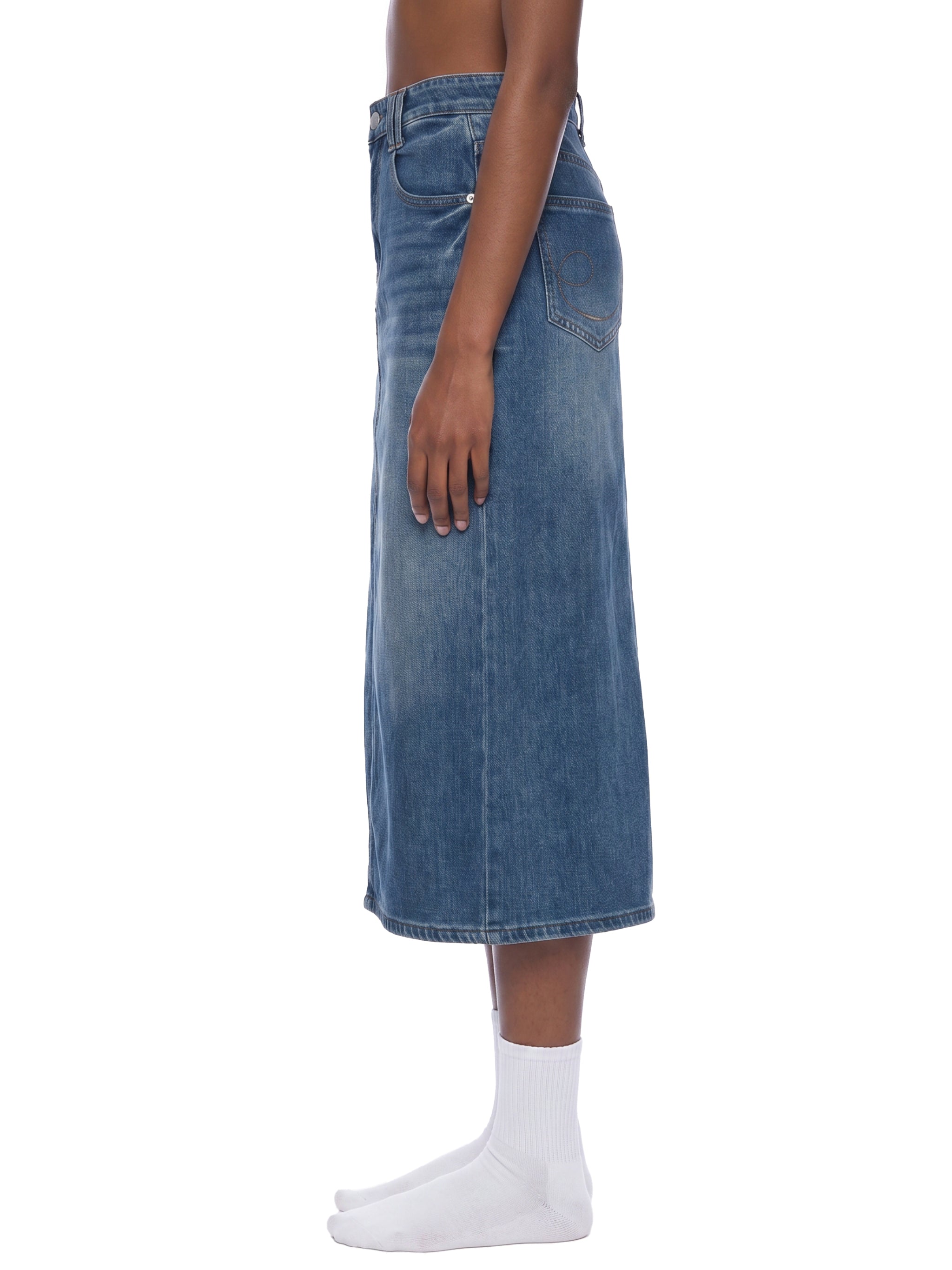 Women’s Vintage Wash Denim Skirt