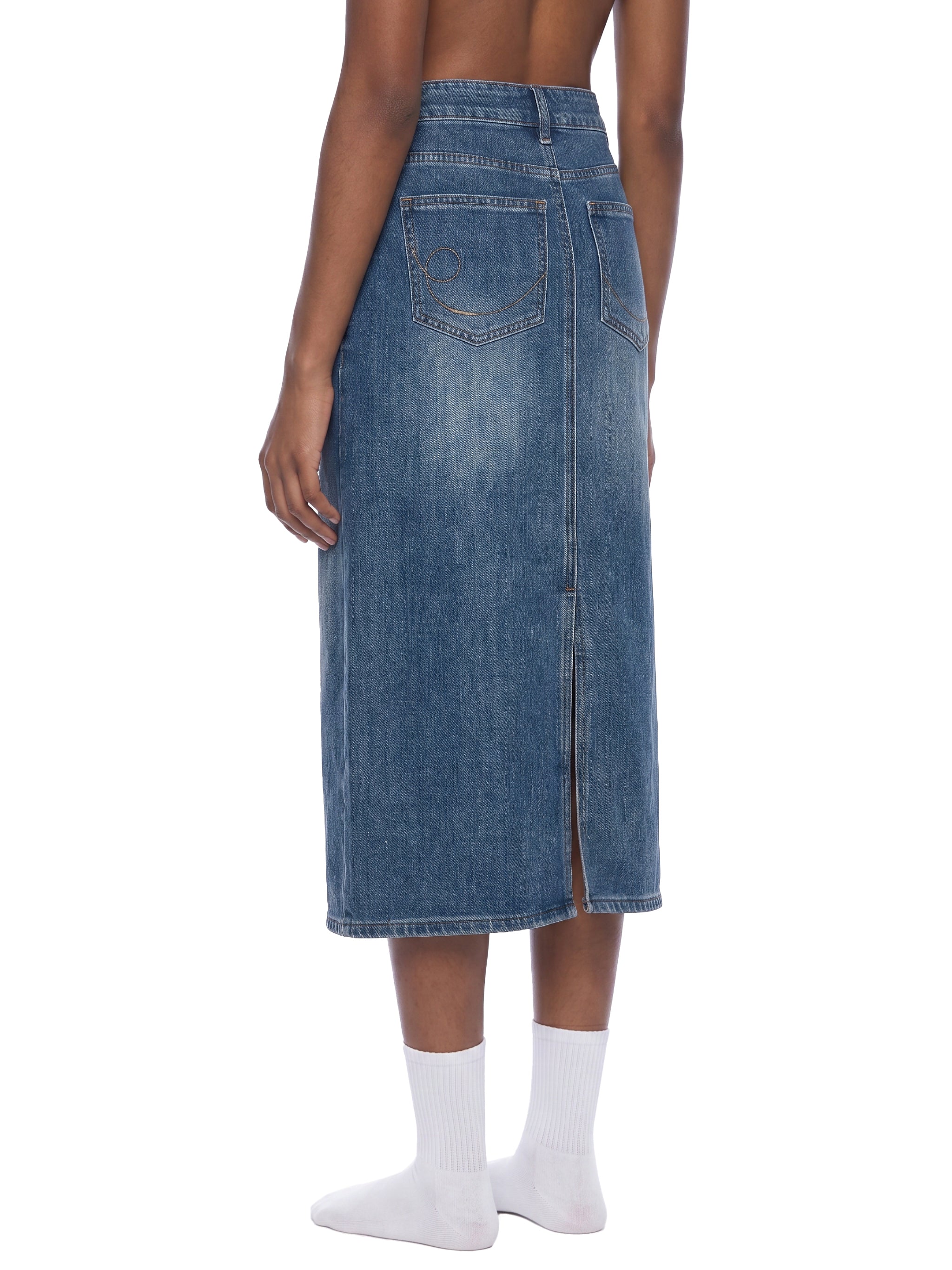 Women’s Vintage Wash Denim Skirt