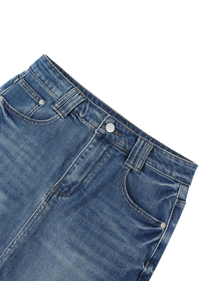 Women’s Vintage Wash Denim Skirt