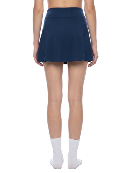 Women's A-Line Contrast Panel Slit Skirt